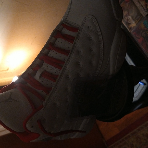 2017 Jordan retro 13s all white red inside red  bottom brand new!!! - Picture 4 of 12